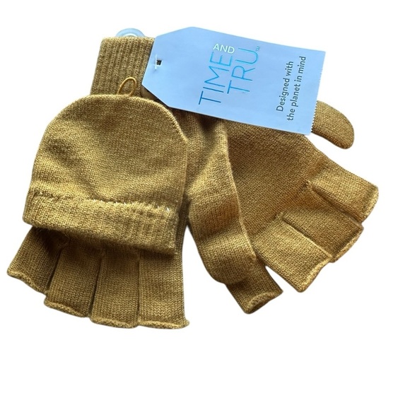 Mustard Color Fingerless Gloves/Mittens - New with tags - Picture 1 of 2